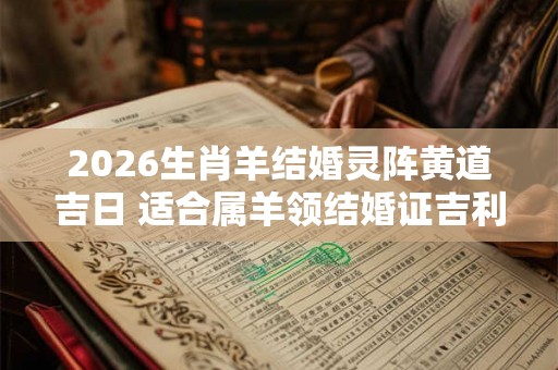 2026生肖羊结婚灵阵黄道吉日 适合属羊领结婚证吉利日期