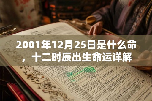 2001年12月25日是什么命,十二时辰出生命运详解 2001年12月25日是什么命,十二时辰出生命运详解