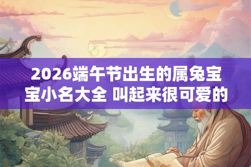 2026端午节出生的属兔宝宝小名大全 叫起来很可爱的乳名