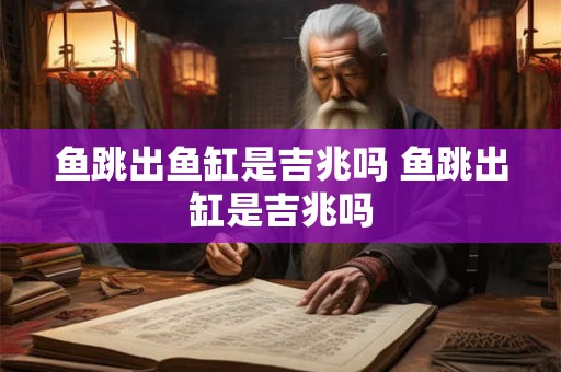 鱼跳出鱼缸是吉兆吗 鱼跳出缸是吉兆吗