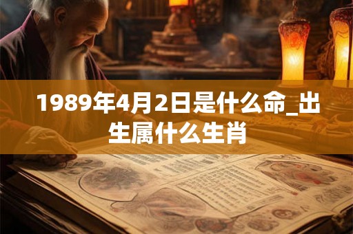 1989年4月2日是什么命_出生属什么生肖