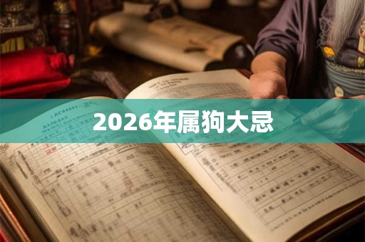 2026年属狗大忌 2026年属狗大忌