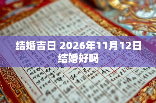 结婚吉日 2026年11月12日结婚好吗