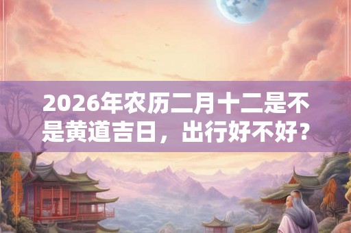 2026年农历二月十二是不是黄道吉日，出行好不好？