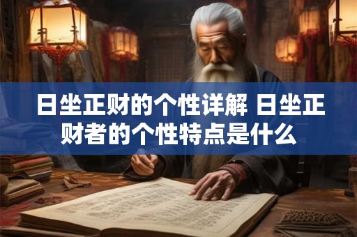 日坐正财的个性详解 日坐正财者的个性特点是什么