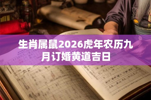 生肖属鼠2026虎年农历九月订婚黄道吉日