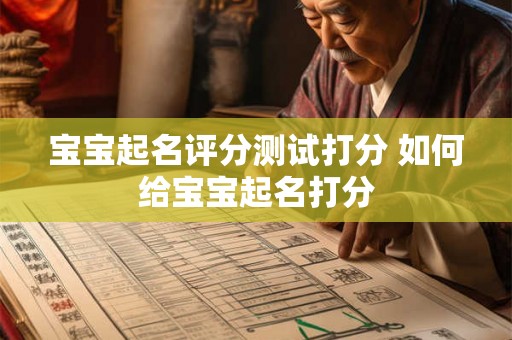宝宝起名评分测试打分 如何给宝宝起名打分