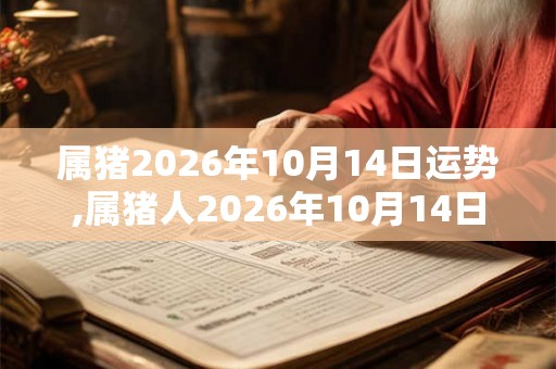 属猪2026年10月14日运势,属猪人2026年10月14日财运,生肖猪2026年10月14日运势