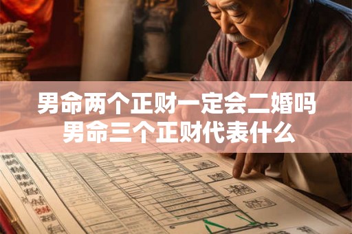 男命两个正财一定会二婚吗 男命三个正财代表什么