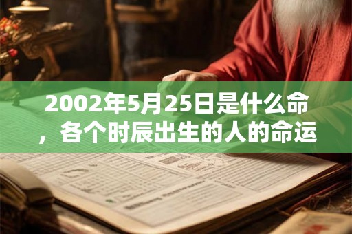 2002年5月25日是什么命，各个时辰出生的人的命运
