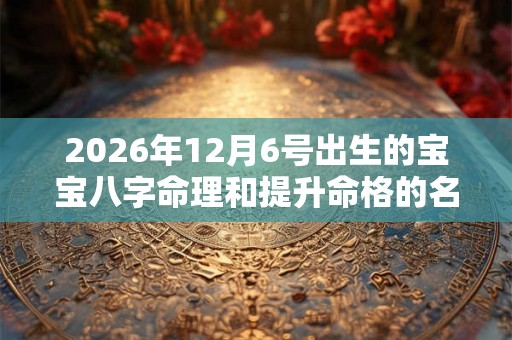 2026年12月6号出生的宝宝八字命理和提升命格的名字