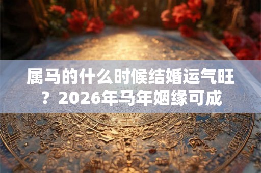 属马的什么时候结婚运气旺?2026年马年姻缘可成 属马的什么时候结婚运气旺?2026年马年姻缘可成