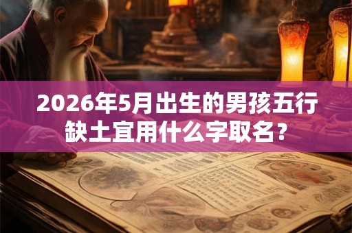 2026年5月出生的男孩五行缺土宜用什么字取名? 2026年5月出生的男孩五行缺土宜用什么字取名?
