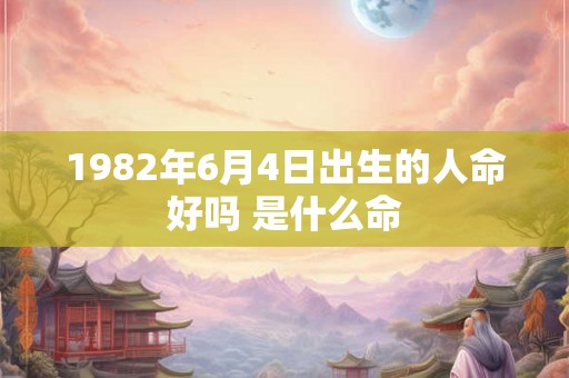 1982年6月4日出生的人命好吗 是什么命 1982年6月4日出生的人命好吗 是什么命