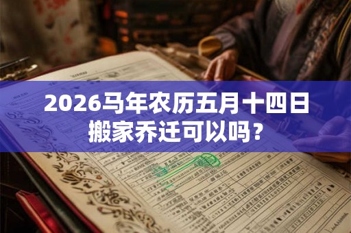 2026马年农历五月十四日搬家乔迁可以吗? 2026马年农历五月十四日搬家乔迁可以吗?