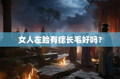 女人左脸有痣长毛好吗？