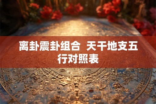 离卦震卦组合 天干地支五行对照表 离卦震卦组合 天干地支五行对照表