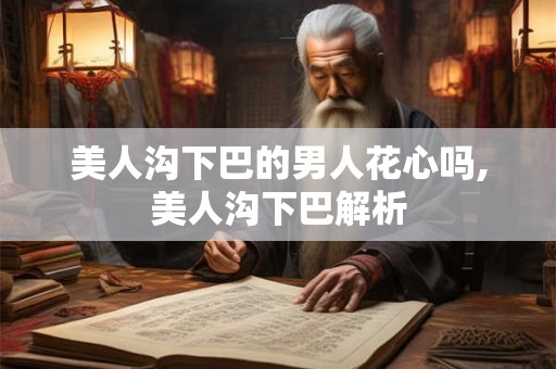 美人沟下巴的男人花心吗,美人沟下巴解析