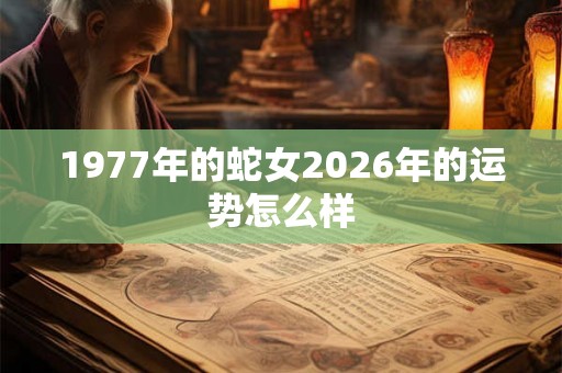 1977年的蛇女2026年的运势怎么样