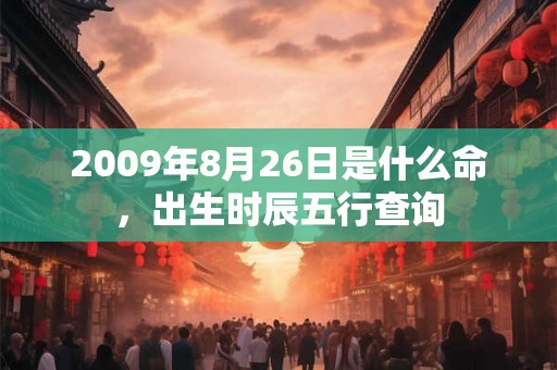 2009年8月26日是什么命,出生时辰五行查询 2009年8月26日是什么命,出生时辰五行查询