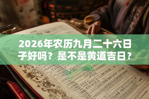 2026年农历九月二十六日子好吗？是不是黄道吉日？