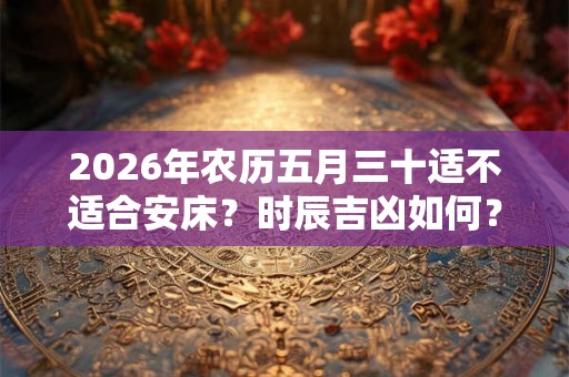 2026年农历五月三十适不适合安床?时辰吉凶如何? 2026年农历五月三十适不适合安床?时辰吉凶如何?
