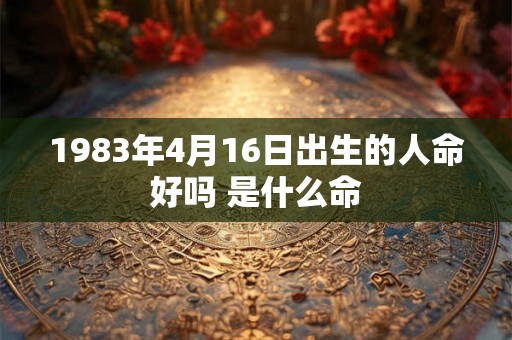 1983年4月16日出生的人命好吗 是什么命