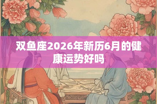 双鱼座2026年新历6月的健康运势好吗