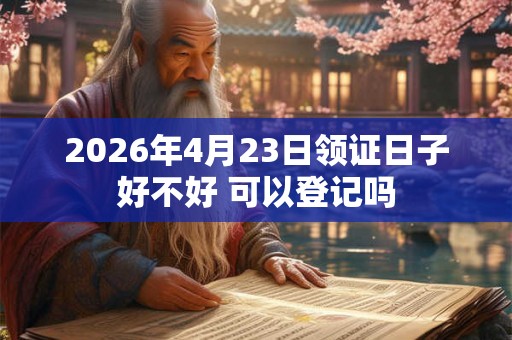 2026年4月23日领证日子好不好 可以登记吗