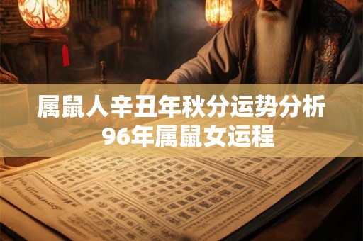 属鼠人辛丑年秋分运势分析  96年属鼠女运程