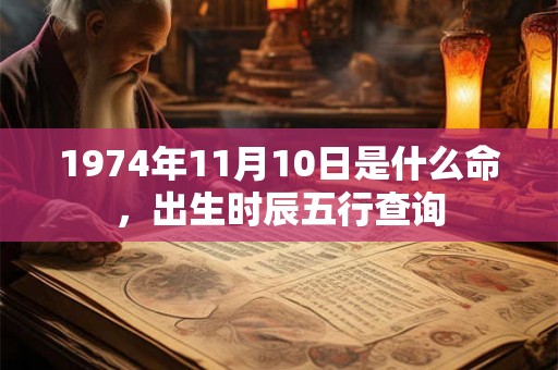 1974年11月10日是什么命,出生时辰五行查询 1974年11月10日是什么命,出生时辰五行查询