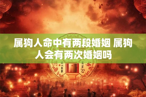 属狗人命中有两段婚姻 属狗人会有两次婚姻吗