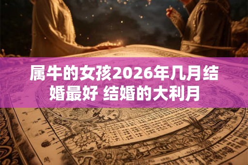 属牛的女孩2026年几月结婚最好 结婚的大利月 属牛的女孩2026年几月结婚最好 结婚的大利月