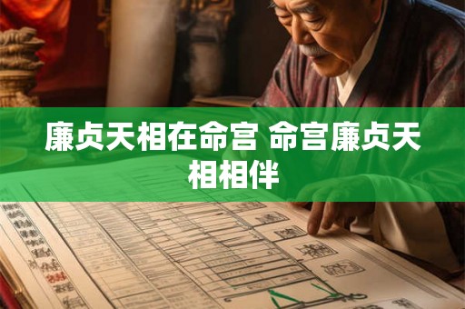 廉贞天相在命宫 命宫廉贞天相相伴