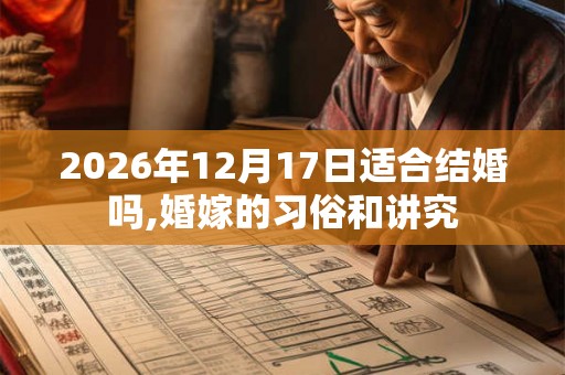 2026年12月17日适合结婚吗,婚嫁的习俗和讲究