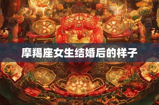 摩羯座女生结婚后的样子