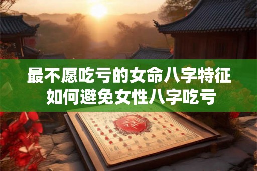 最不愿吃亏的女命八字特征 如何避免女性八字吃亏