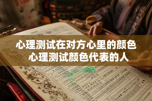 心理测试在对方心里的颜色  心理测试颜色代表的人
