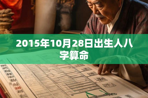 2015年10月28日出生人八字算命