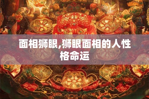 面相狮眼,狮眼面相的人性格命运