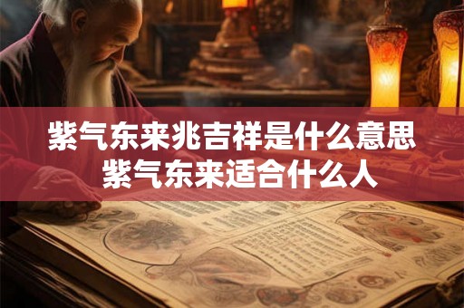 紫气东来兆吉祥是什么意思  紫气东来适合什么人