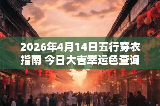 2026年4月14日五行穿衣指南 今日大吉幸运色查询