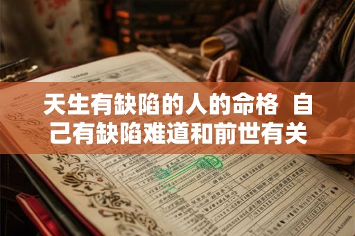 天生有缺陷的人的命格 自己有缺陷难道和前世有关 天生有缺陷的人的命格 自己有缺陷难道和前世有关