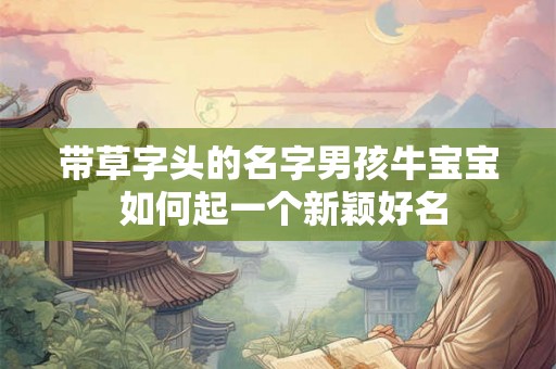 带草字头的名字男孩牛宝宝 如何起一个新颖好名 带草字头的名字男孩牛宝宝 如何起一个新颖好名