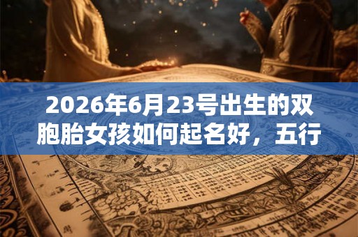 2026年6月23号出生的双胞胎女孩如何起名好，五行属什么？