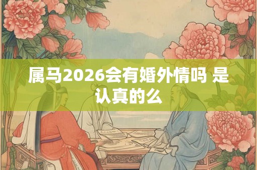 属马2026会有婚外情吗 是认真的么