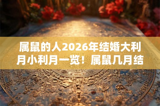 属鼠的人2026年结婚大利月小利月一览！属鼠几月结婚最好？