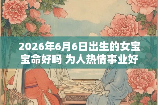 2026年6月6日出生的女宝宝命好吗 为人热情事业好