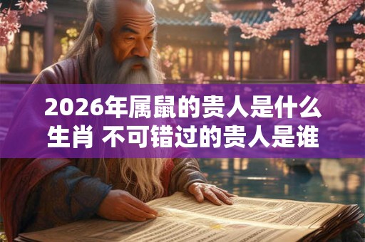 2026年属鼠的贵人是什么生肖 不可错过的贵人是谁