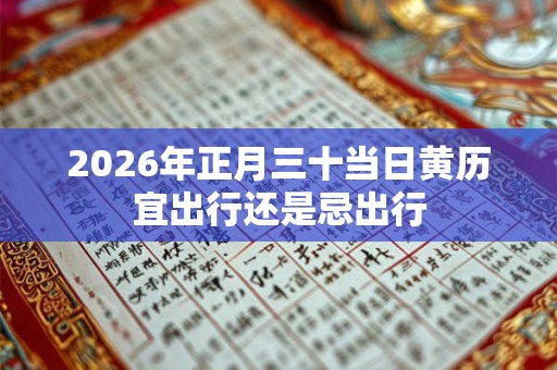 2026年正月三十当日黄历宜出行还是忌出行